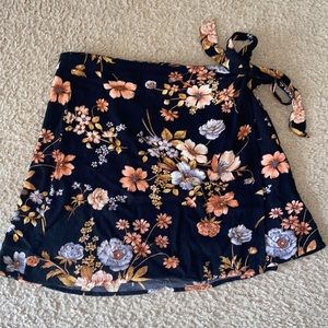 American Eagle body wrap/ tie floral skirt.